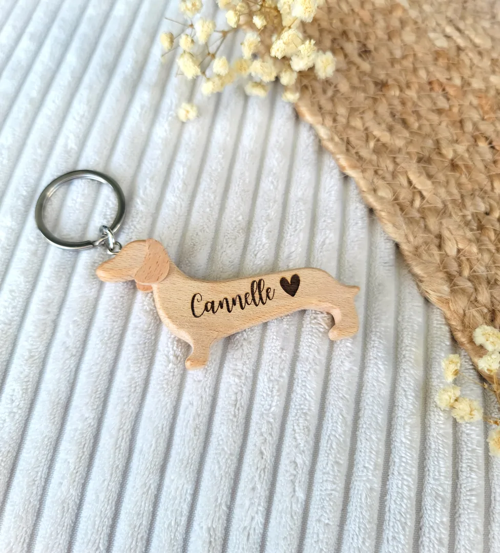 Porte-clé chien personnalisé — L'atelier des dunes
