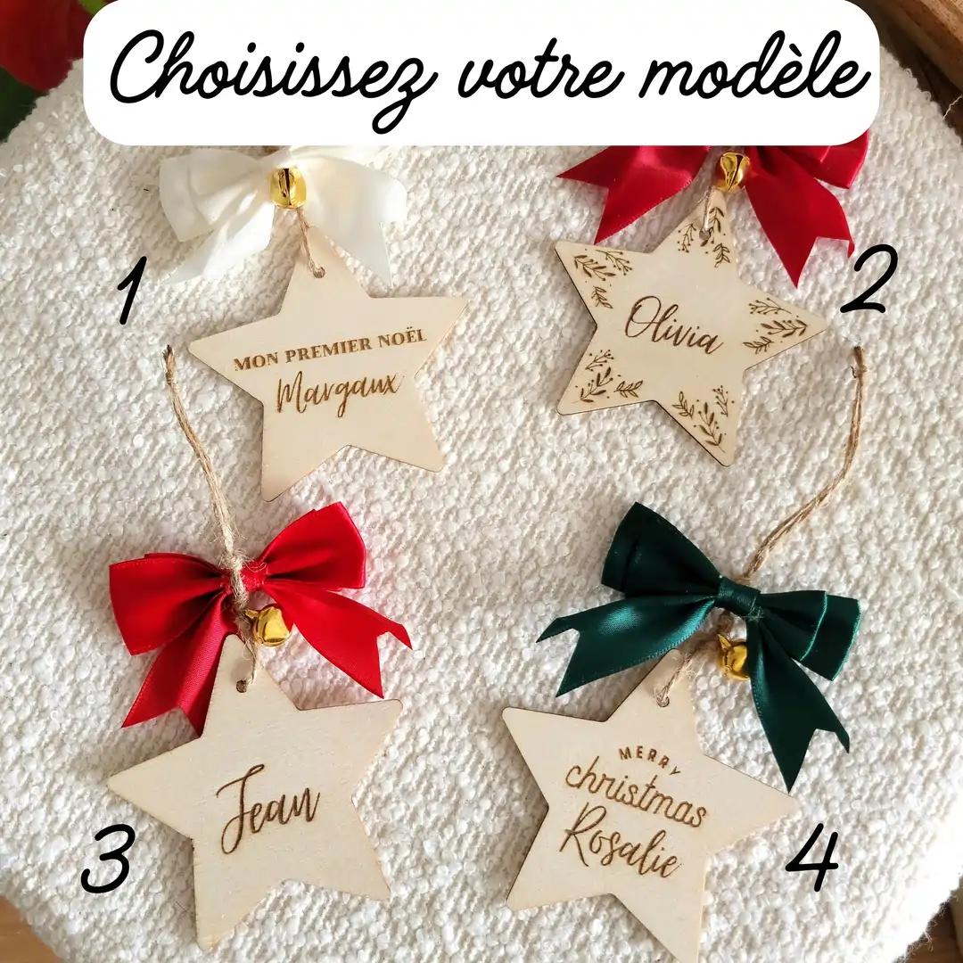 Etoile de Noël à suspendre personnalisée — vue 8