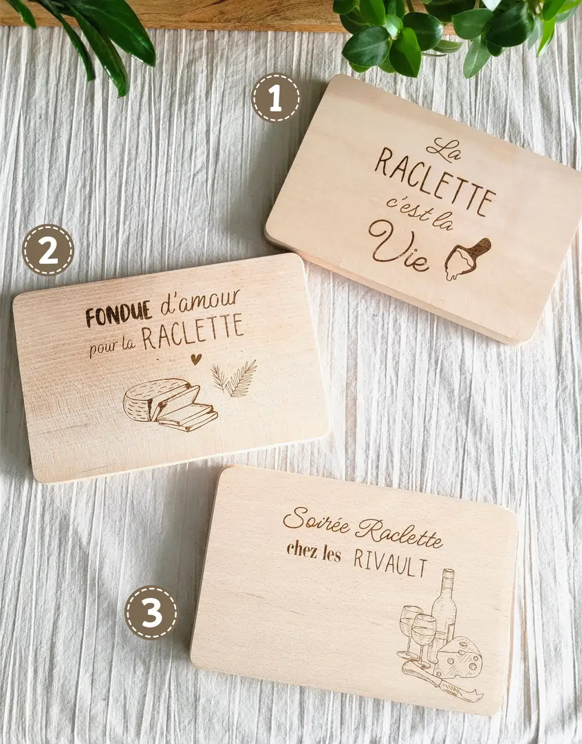 Kit raclette - Planche et spatules personnalisées — vue 2