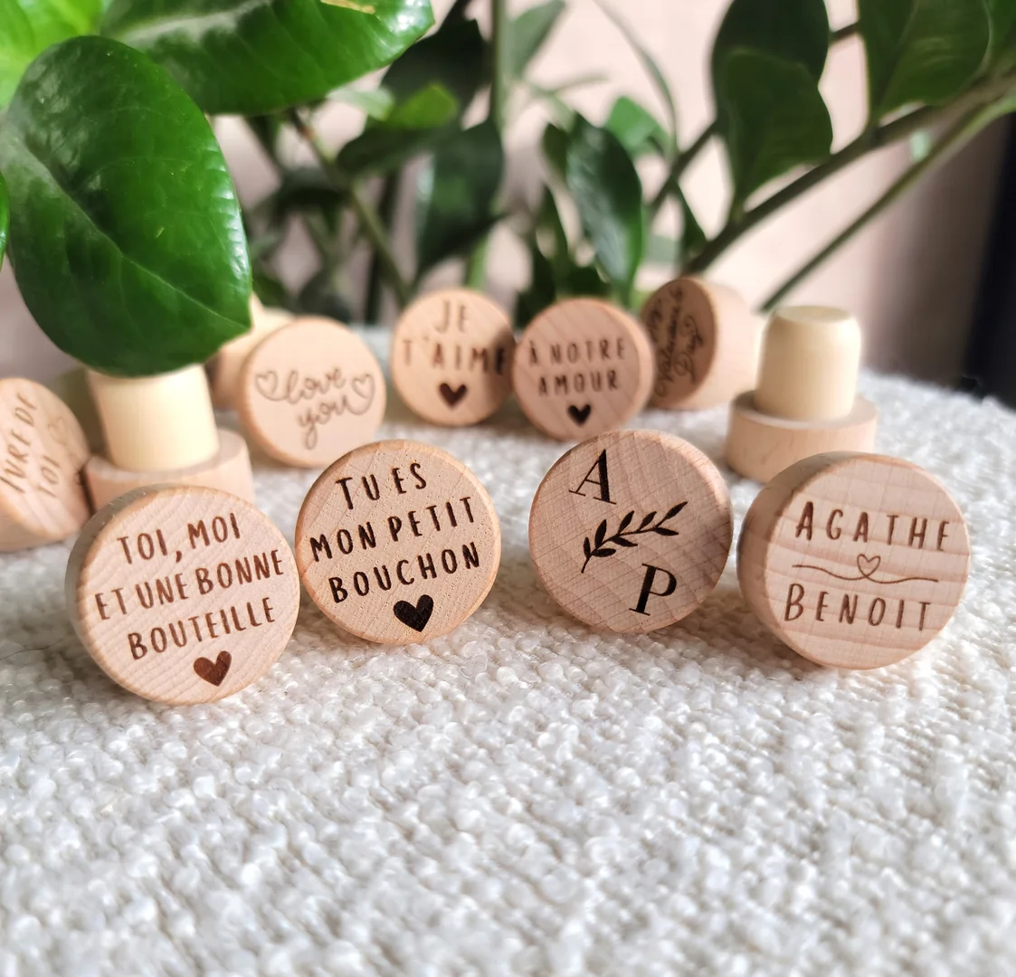 Bouchon personnalisé, Couple — L'atelier des dunes