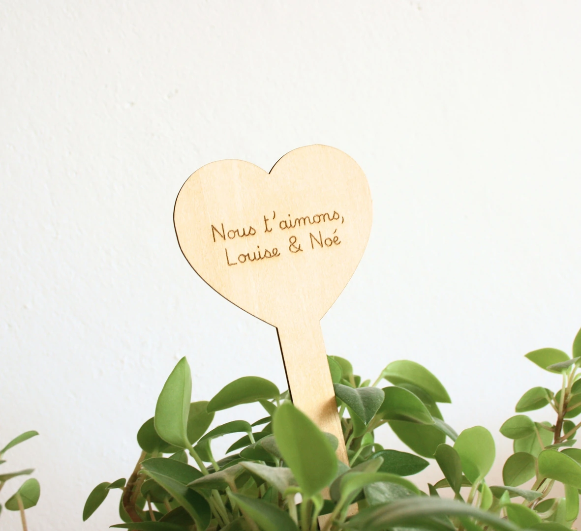 Baguette, pic en bois personnalisée pour plantes, bouquets de fleurs — vue 3