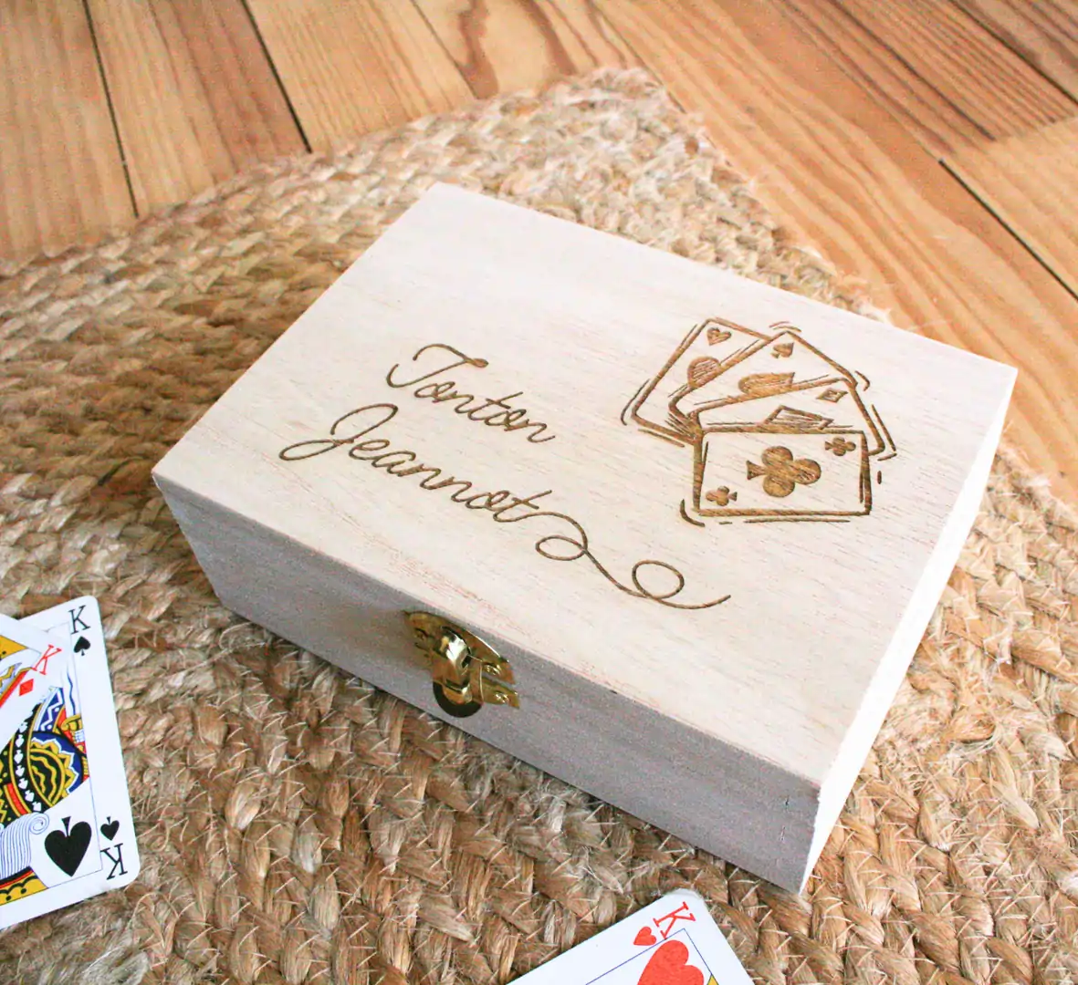 Boite personnalisée pour jeux de cartes — L'atelier des dunes