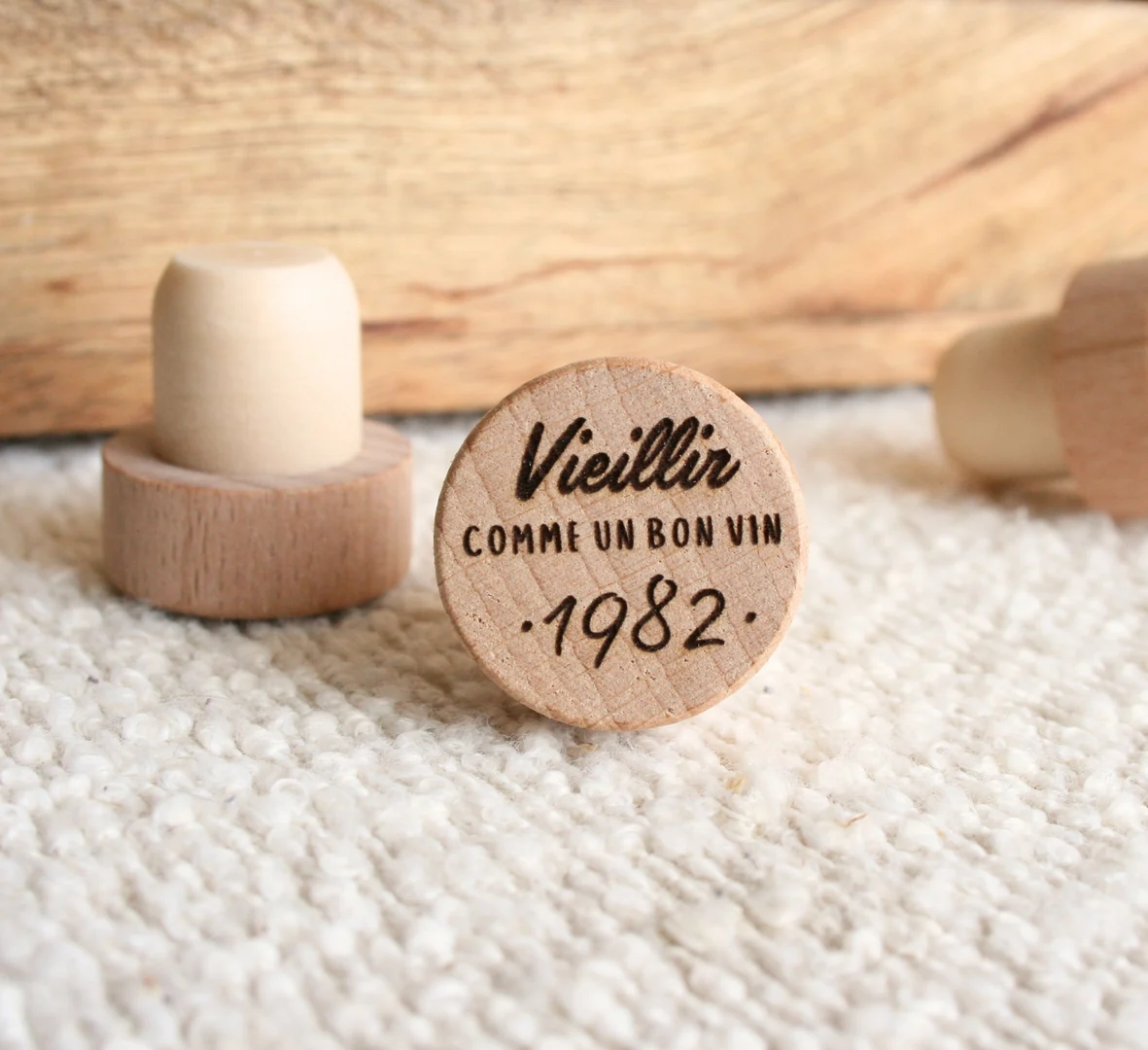 Bouchon de bouteille personnalisé anniversaire – Année – Cadeau anniversaire original — vue 2