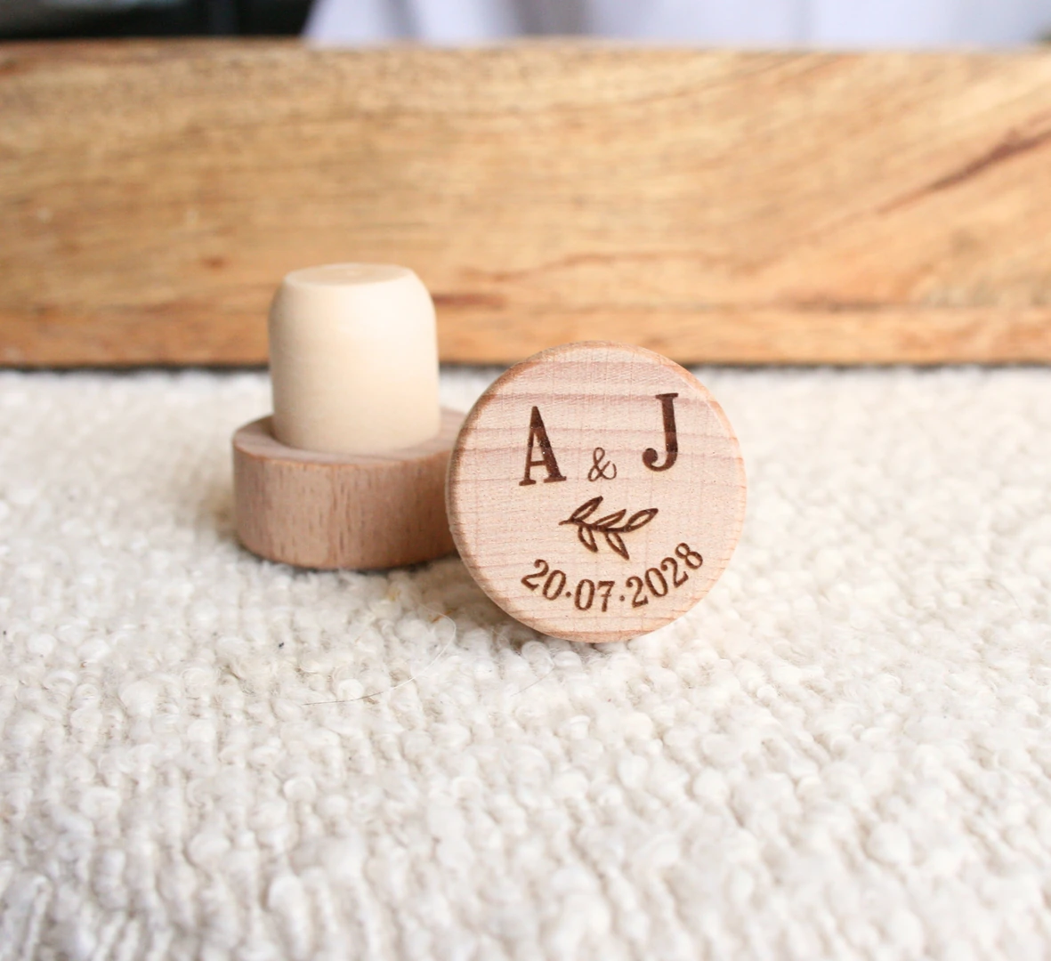 Bouchon de bouteille personnalisé mariage – Cadeau pour mariés, témoins ou invités personnalisé