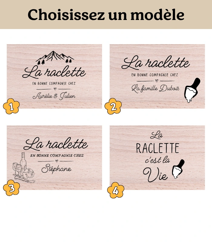 Kit raclette - Planche et spatules personnalisées — vue 4
