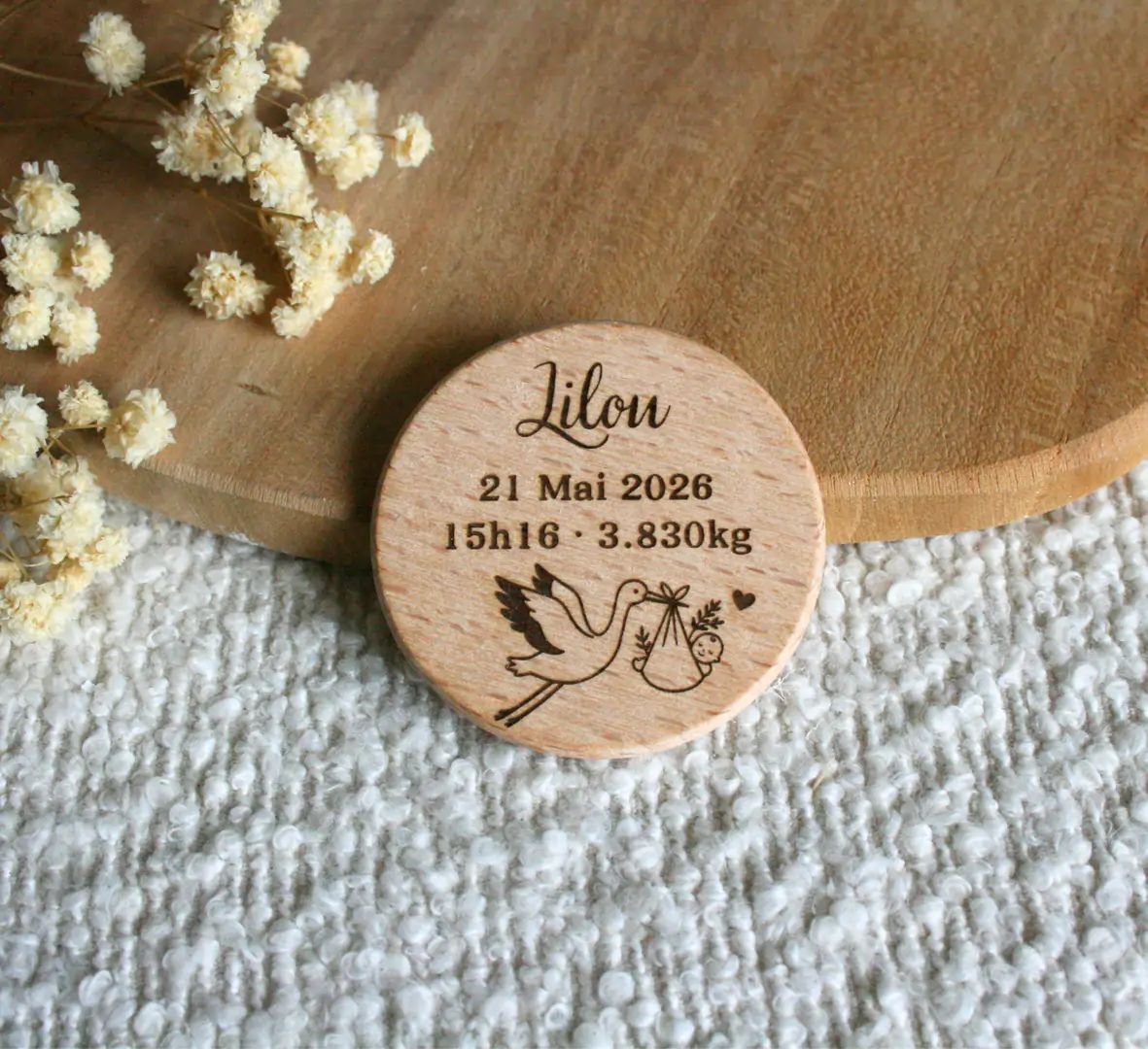 Magnet naissance personnalisé — vue 4