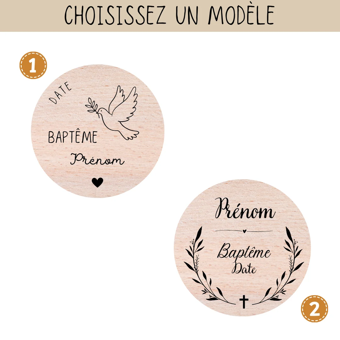 Magnet personnalisé - Baptême — vue 4