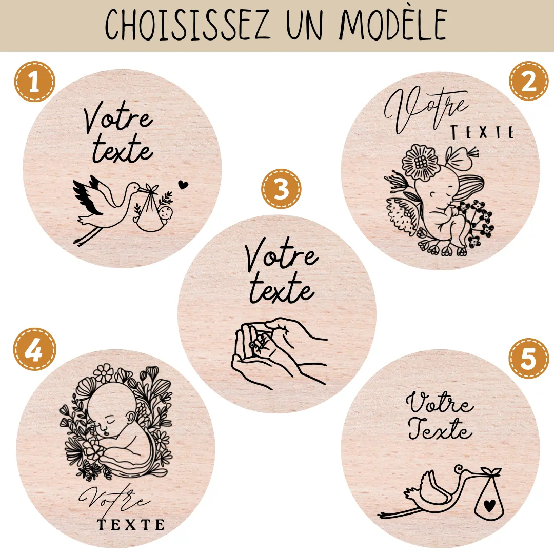 Magnet personnalisé - annonce grossesse — vue 3