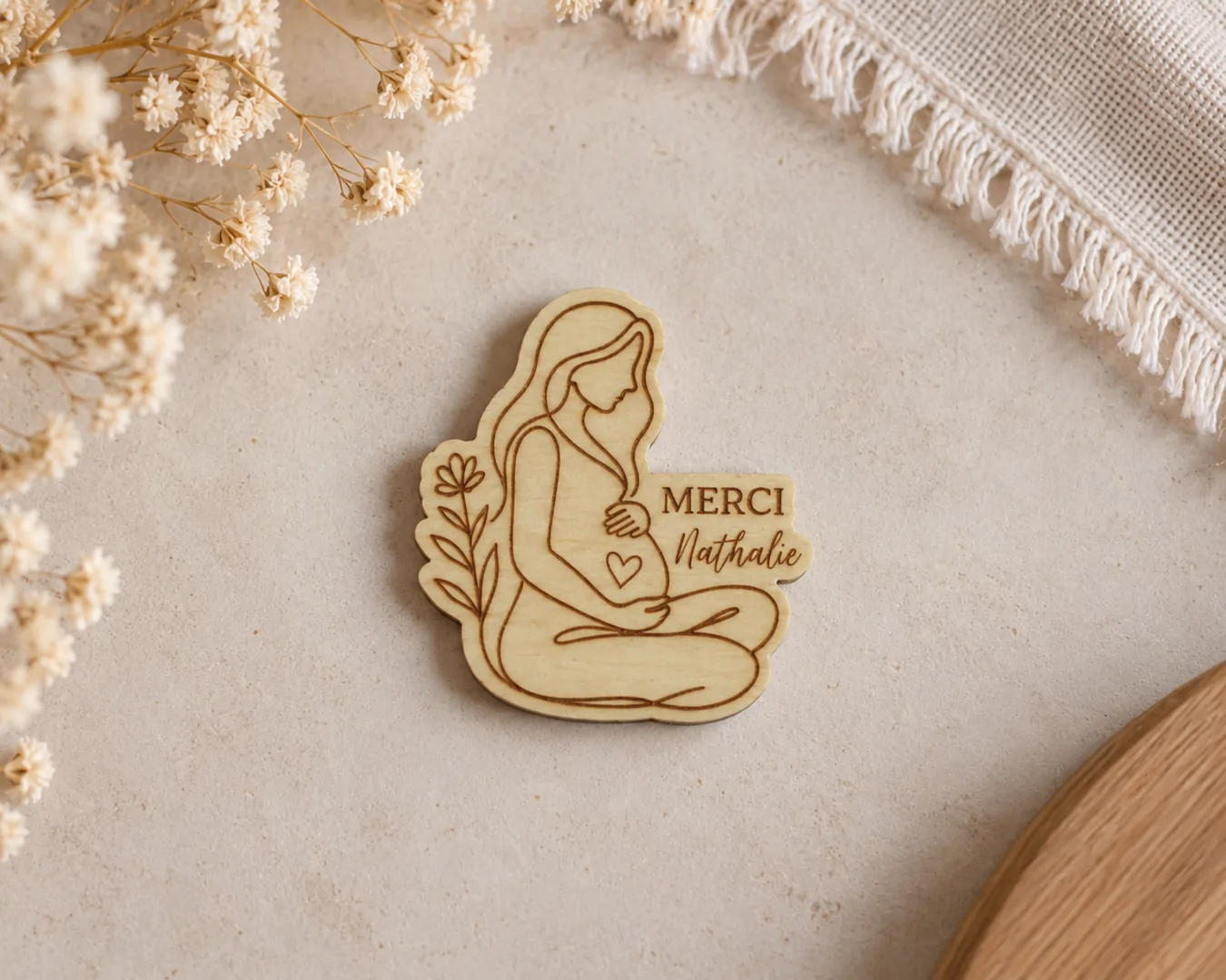 Magnet personnalisé sage-femme – Cadeau remerciement maternité — vue 2