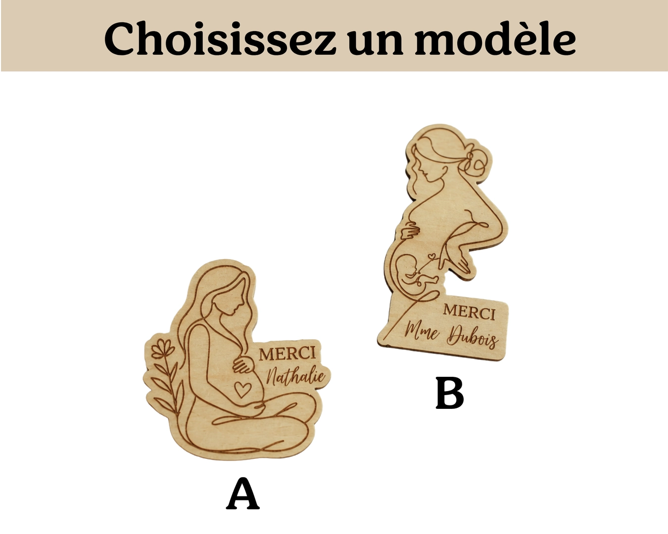 Magnet personnalisé sage-femme – Cadeau remerciement maternité — vue 4