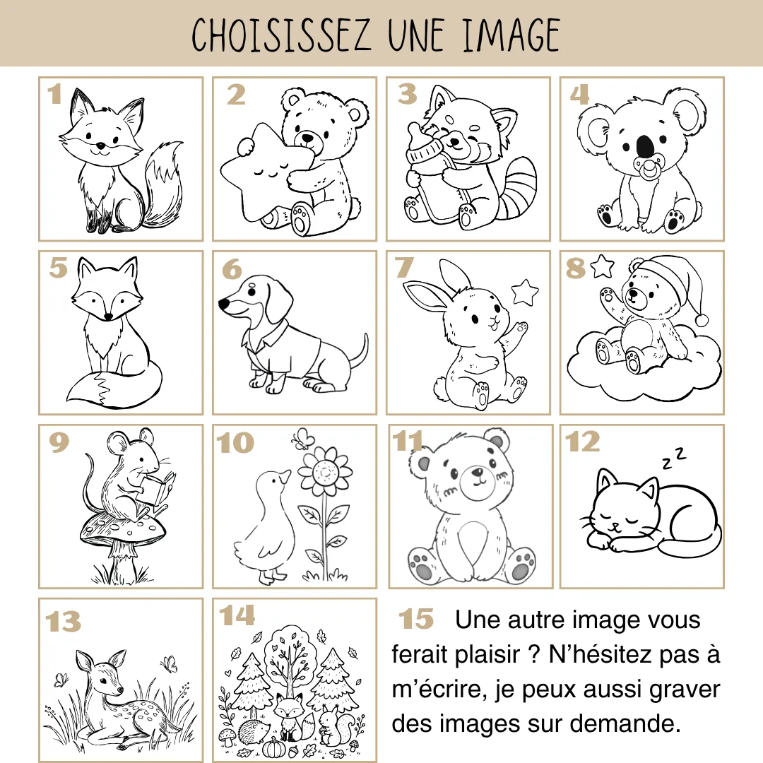 Plaque de porte personnalisée enfant - Décoration chambre bébé - Cadeau naissance — vue 4