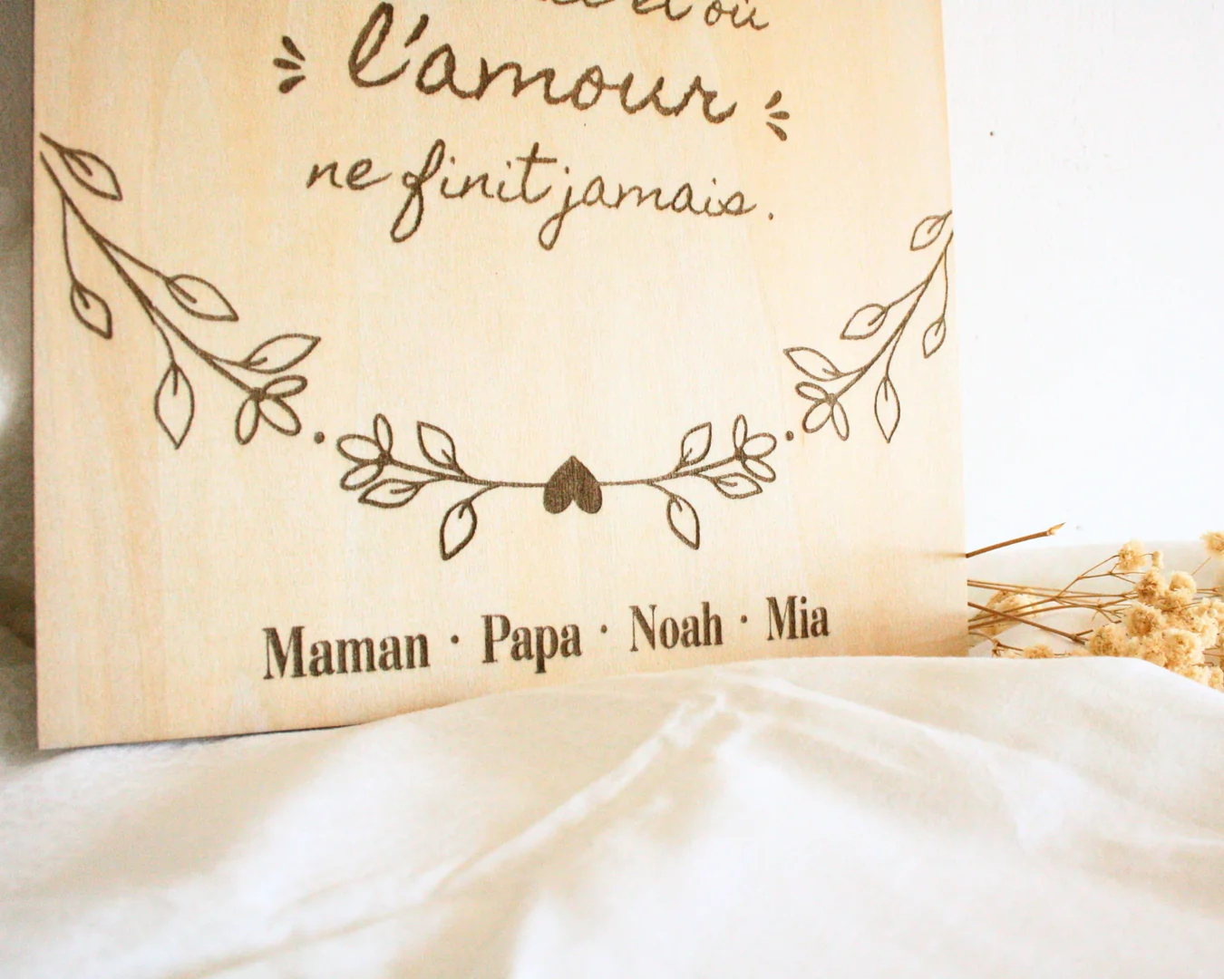 Plaque en bois personnalisée — vue 3