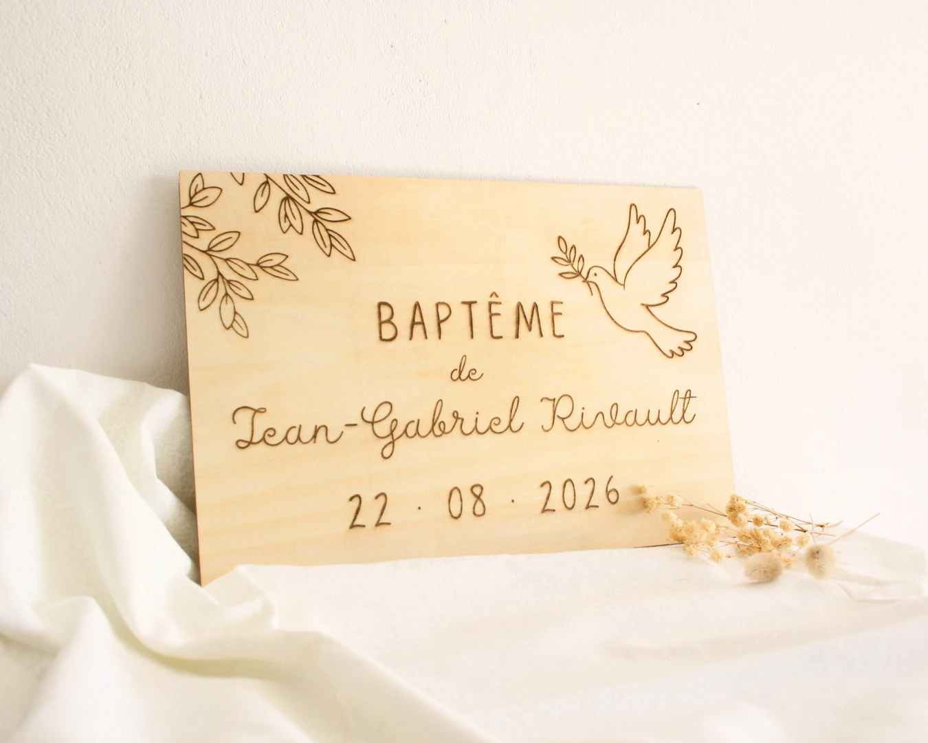 Plaque personnalisée - Baptême — L'atelier des dunes