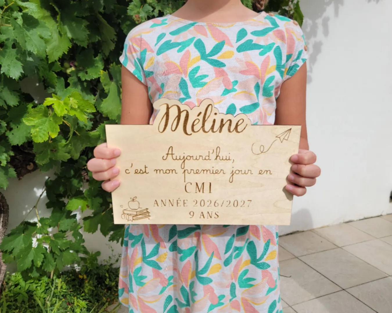 Plaque rentrée scolaire — vue 2