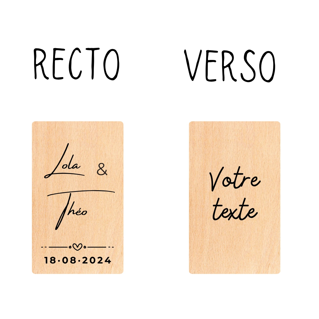 Porte-clé personnalisé, rectangle, amour — vue 2