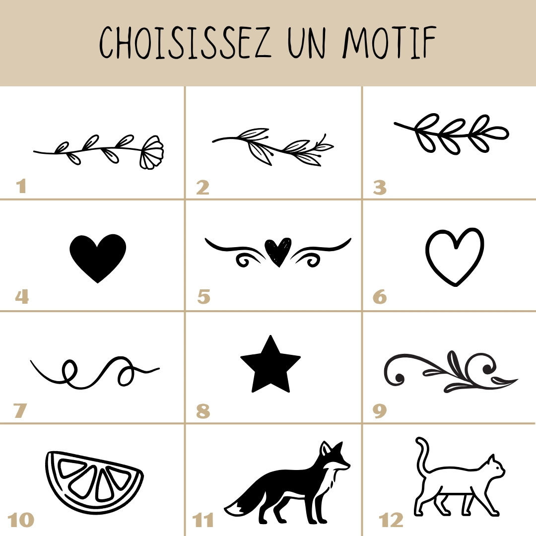 Rond de serviette en bois personnalisé, à motif — vue 4