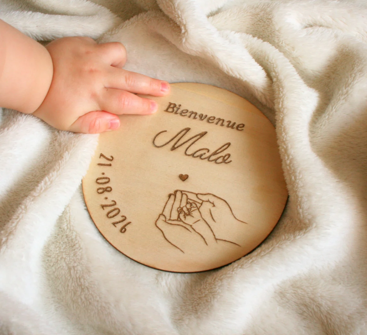 Rond en bois Naissance — vue 2