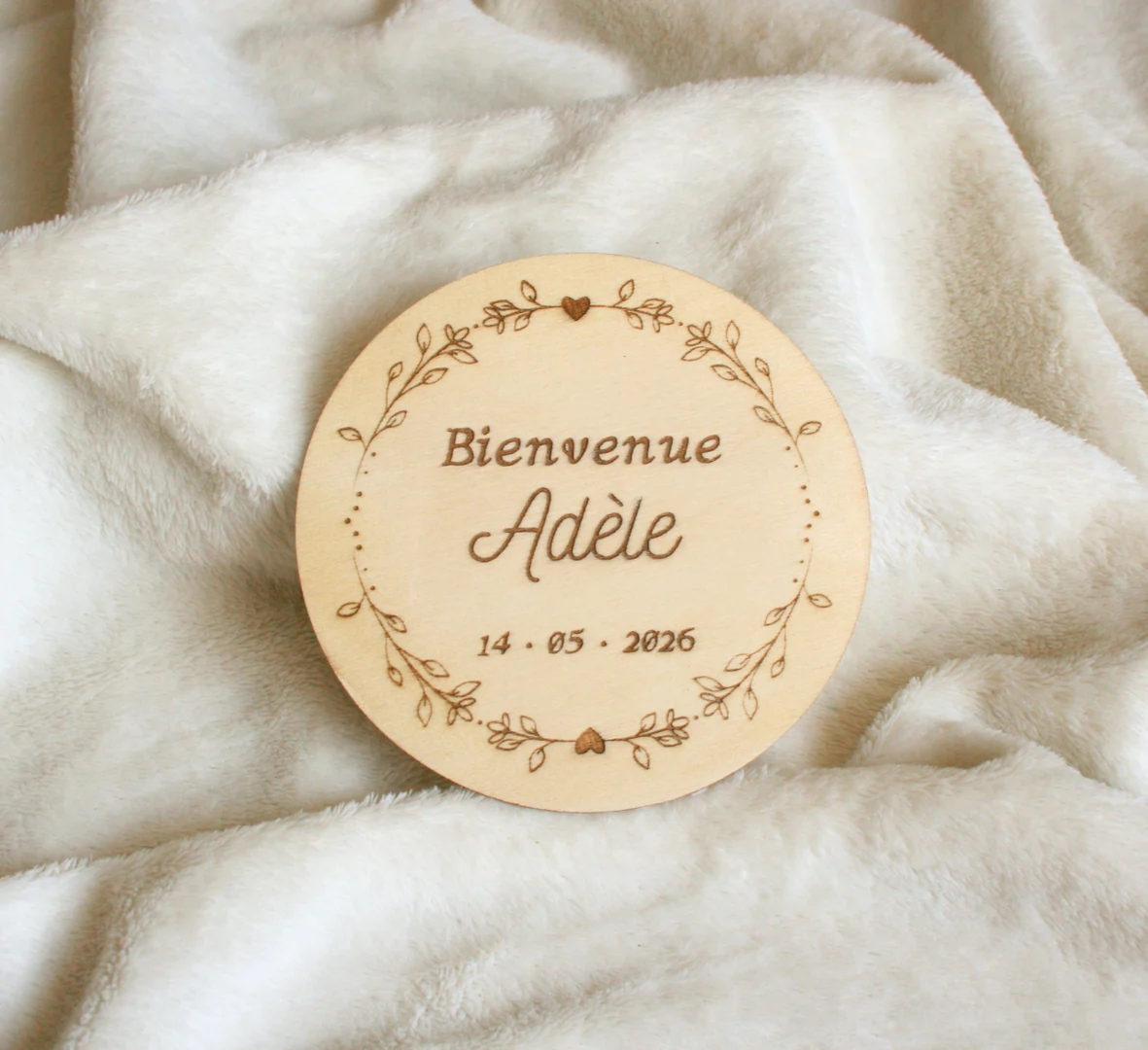 Rond en bois Naissance — vue 3