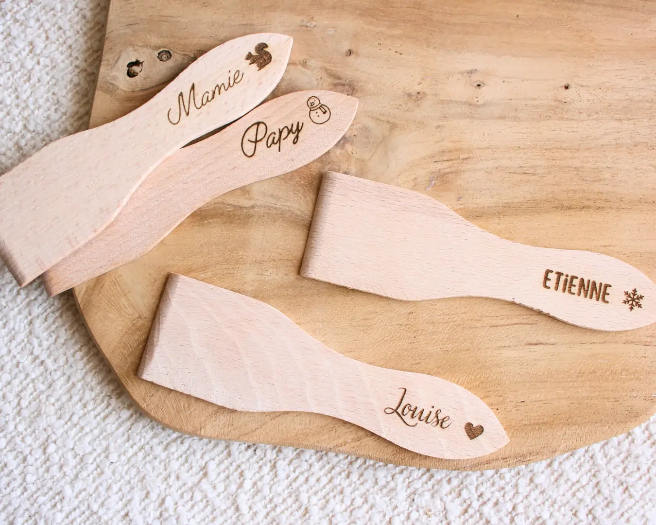 Spatule à raclette en bois personnalisée — vue 2
